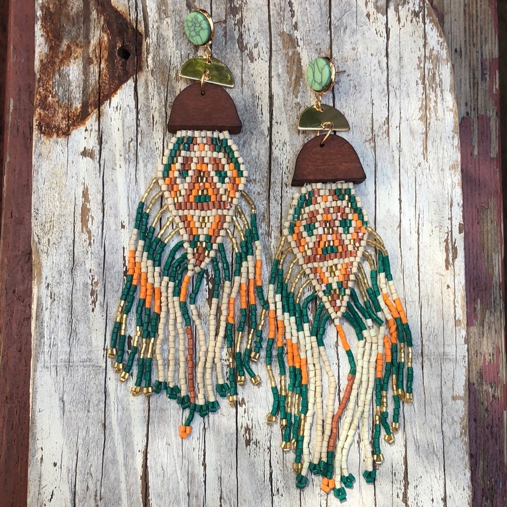 Sedona Handmade Southwestern Statement Earrings! - Picture 4 of 5